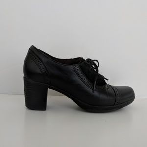 Clarks Black Leather Ankle Bootie
